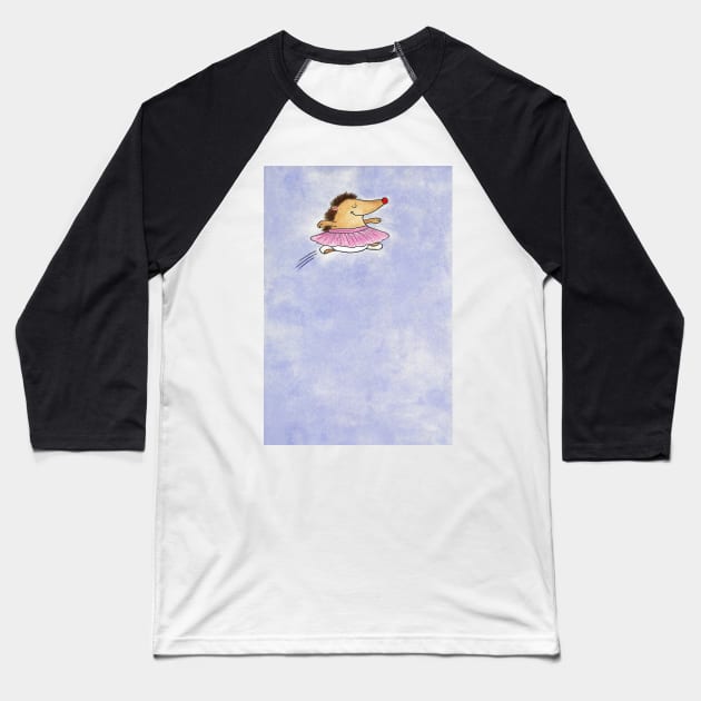 Ballet Hedgehog - Grand Jeté Baseball T-Shirt by nicolejanes